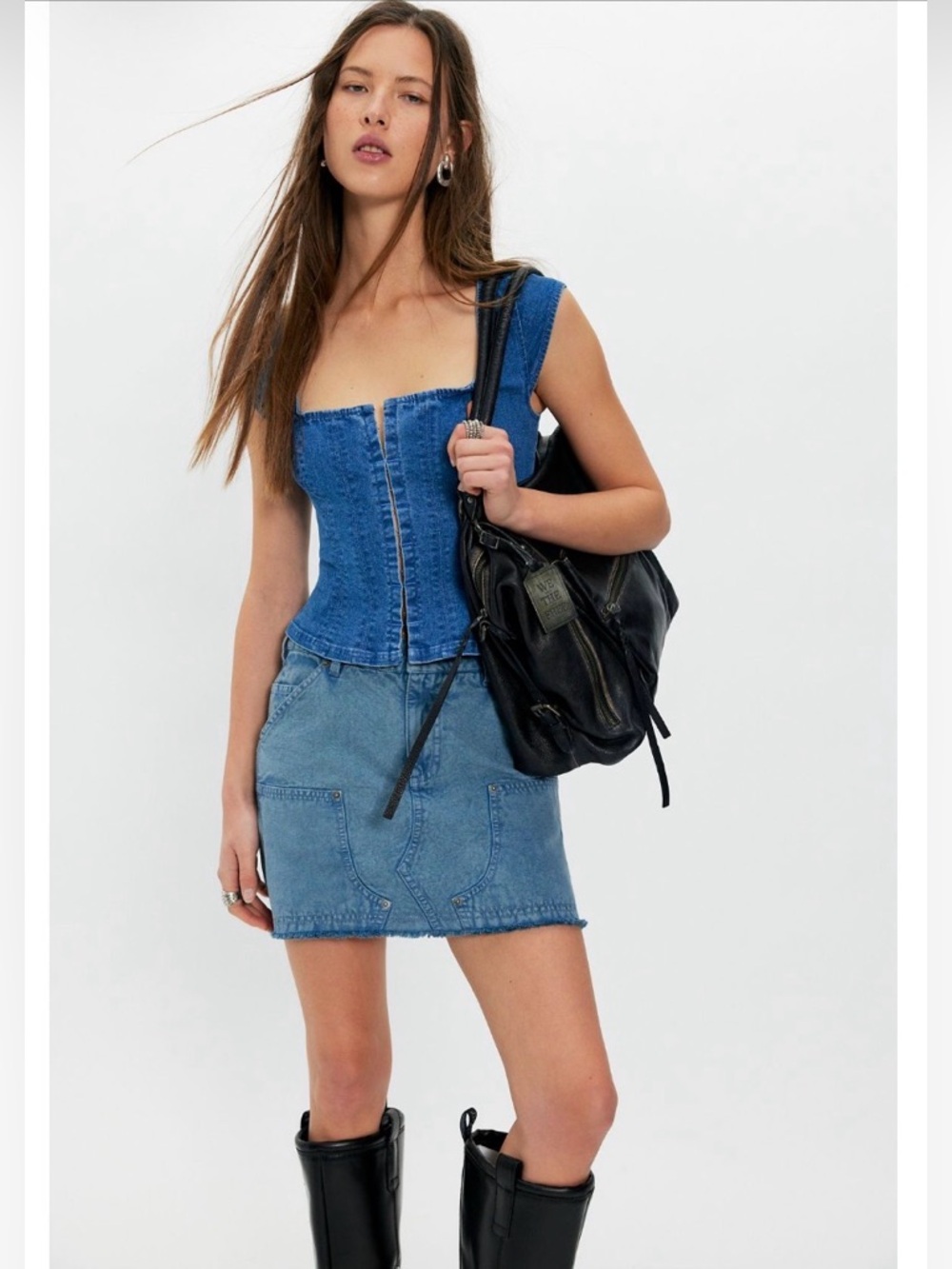 FREE PEOPLE We The Free Tenon Distressed Mini Skirt - Picture 6 of 16